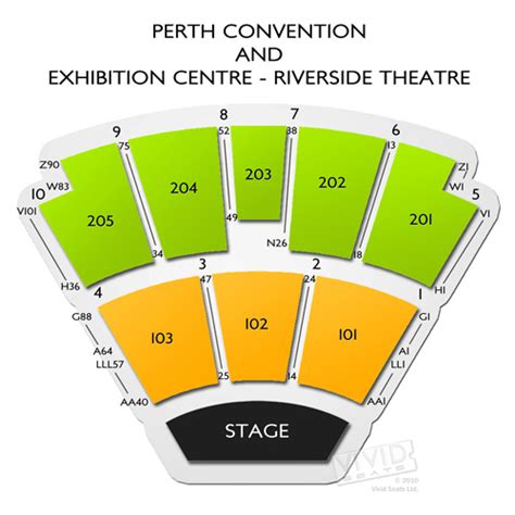 pcec riverside theatre seating plan